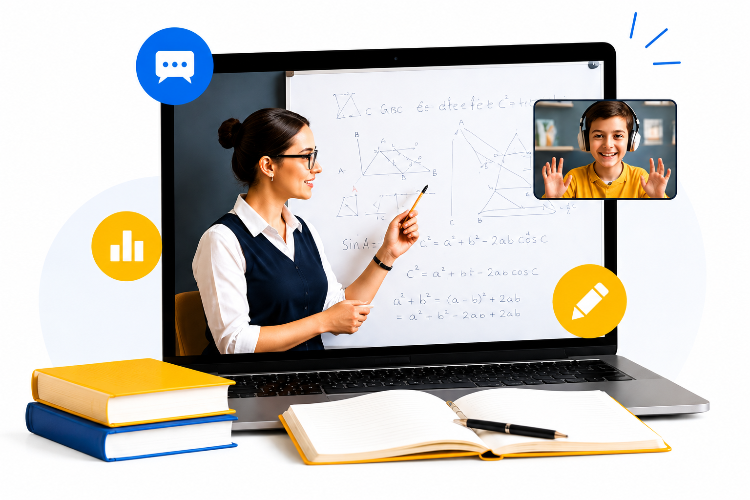 Online tutoring session